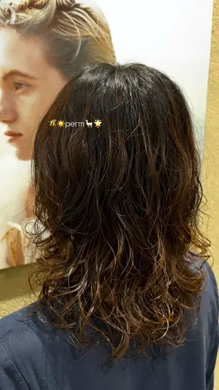 セミロング パーマ :)) Konoha⋆｡˚✩のヘアスタイル