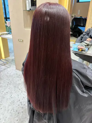 ロング カラー あかね☆ヘアアレンジ /ボブ/縮毛矯正のヘアスタイル