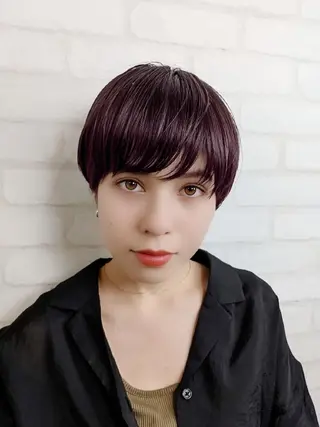 ショート カラー パーマ ヘアアレンジ マツエク・マツパ ネイル キッズ premier modelsのヘアスタイル