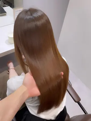 セミロング カラー 縮毛矯正×髪質改善 小笠原大樹のヘアスタイル