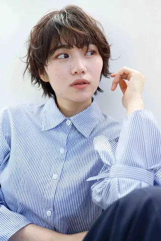 ショート カラー パーマ 【ヘアケア特化型】 newi天王寺のヘアスタイル