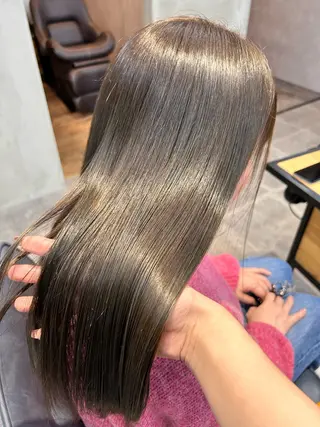 セミロング カラー 韓国×髪質改善カラー 💎hinaのヘアスタイル