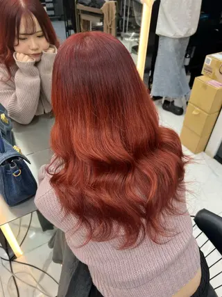 セミロング カラー ハイトーン/髪質改善 🦋岩渕かすが🖤のヘアスタイル