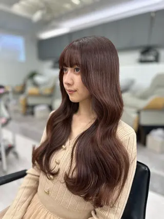 ロング 前髪顔まわりカット 🌈中村海聖のヘアスタイル