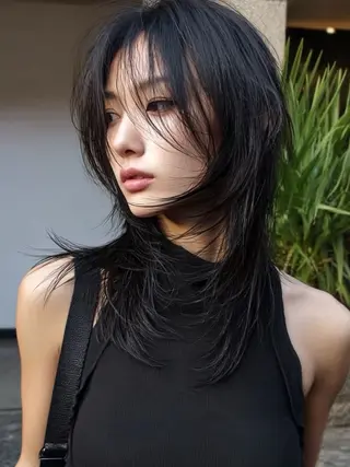 セミロング カラー 🌛ダブルカラー 🌜SAYAKAのヘアスタイル