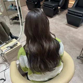ロング カラー 顔周りカット/ 透明感カラー/ユナのヘアスタイル