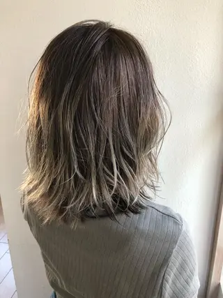 ミディアム カラー 【1日2名様限定】 AFLOAT白川雄副のヘアスタイル