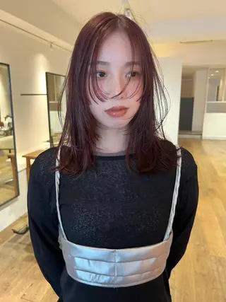 セミロング カラー 天王寺美容室/暖色 カラー/chikaのヘアスタイル