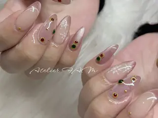 セミロング nail&eyelashsalon atelier fam上本町店所属・アトリエ FAMのネイルデザイン