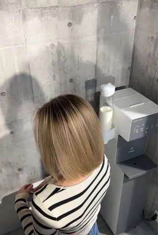 ミディアム Maison 心斎橋店所属・メンズ特化パーマ/ ハイトーンブリーチのヘアスタイル