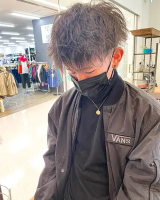 ショート パーマ 髪質改善/ブリーチ 田代 龍我のヘアスタイル