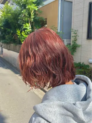 ミディアム カラー cocoa/透明感 カラー/縮毛矯正🎀のヘアスタイル