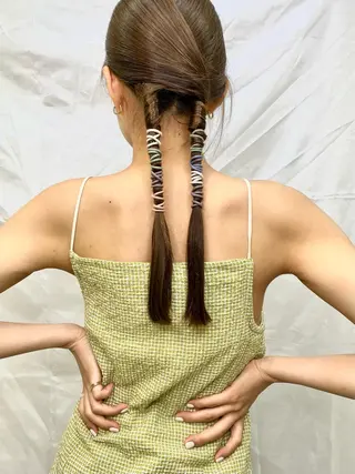 セミロング カラー ヘアアレンジ マツエク・マツパ アイブロウ Noah's　Ark所属・透明感カラー🫧ヘア セット🫧松本菜月の眉毛・アイブロウイメージ