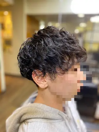 ショート パーマ メンズ カット&リラクゼーションサロンA/Z所属・メンズカット kimotoのヘアスタイル