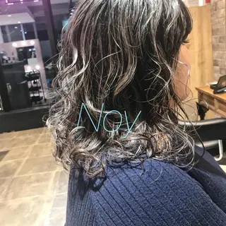 ミディアム 所渉/韓国レイヤー /ウルフカットのヘアスタイル