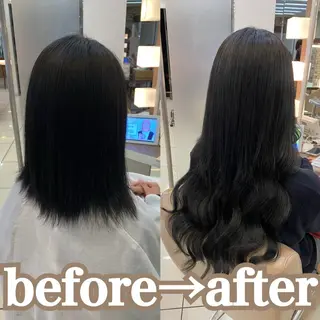カラー 羽エクステ/シール エクステ/横浜駅5分のヘアスタイル