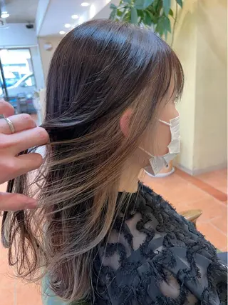 ロング カラー 石井 佑樹のヘアスタイル