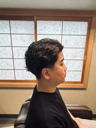 ミディアム パーマ メンズ メンズカット/ 雄大のヘアスタイル