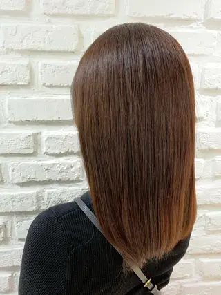 セミロング パーマ 【センターパート/ マッシュ】ryokaのヘアスタイル