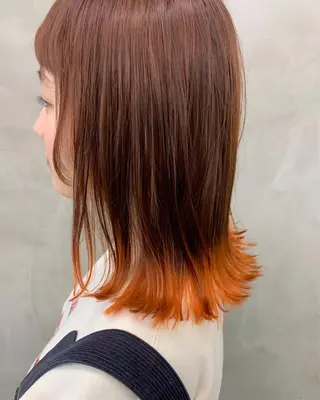セミロング カラー ブームボックス所属・🐝ハイトーンカラー hachi🐝のヘアスタイル