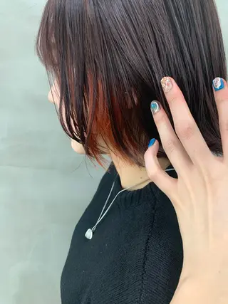 ミディアム カラー ブームボックス所属・🐝ハイトーンカラー hachi🐝のヘアスタイル