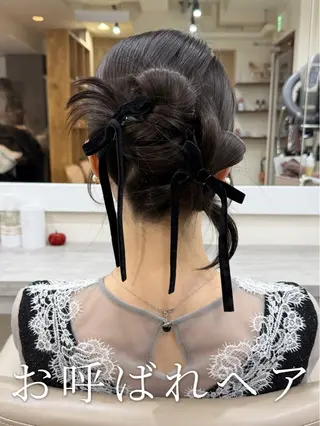 セミロング ヘアアレンジ 韓国風パーマ/ヘア セット/店長みづきのヘアスタイル