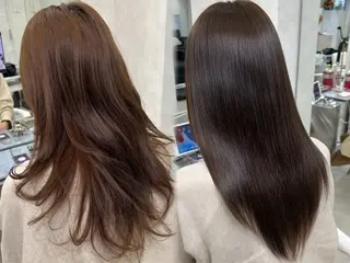 ロング 縮毛👱🏽‍♀️ 🎀海外ハイライトのヘアスタイル