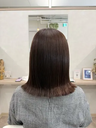ミディアム カラー ヘアアレンジ 炭屋 波音のヘアスタイル