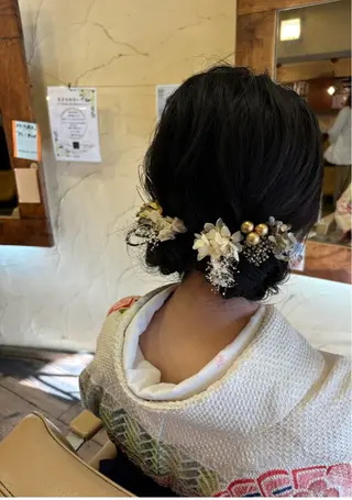 セミロング 大鹿 数馬のヘアスタイル