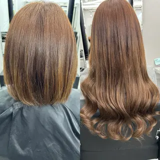 ロング カラー づまさん カラーエクステ難波のヘアスタイル