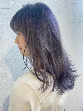 ロング カラー 千 田のヘアスタイル