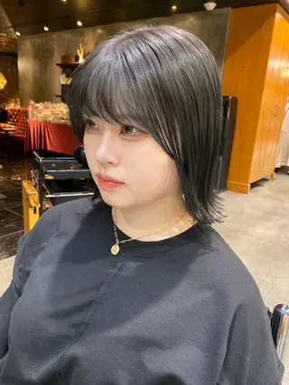 ショート Ms.CHARM所属・透明感カラー🌿 グレージュ🐺陽介のヘアスタイル