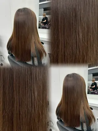 ロング カラー ヘアアレンジ 韓国ヘア/赤み消し /大人透明感🫧のヘアスタイル