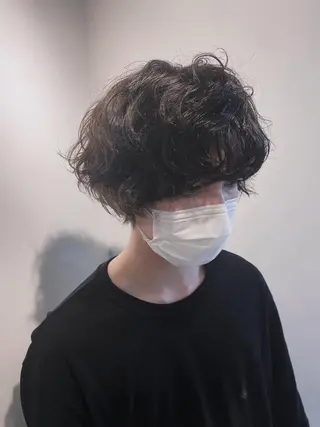 メンズ 波巻きスパイラル/ メンズパーマ/ゆうひのヘアスタイル