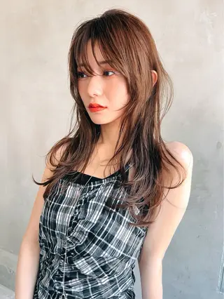 セミロング カラー Ameri所属・艶髪／韓国ヘア🎀 Kanon︎︎⁺.のヘアスタイル
