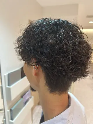 パーマ メンズ パーマ/ハイトーン 🌀中川航亜🌀のヘアスタイル