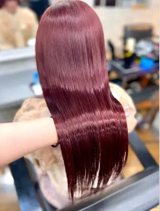 セミロング 【💖ブリーチ/ 縮毛矯正】あおい🌷のヘアスタイル