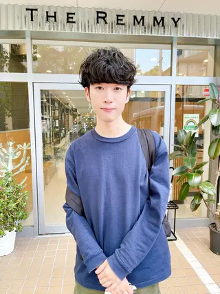 ショート パーマ メンズ メンズパーマ タカキリョウのヘアスタイル