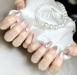 ネイル RAFFINE 月🦋🩵のネイルデザイン