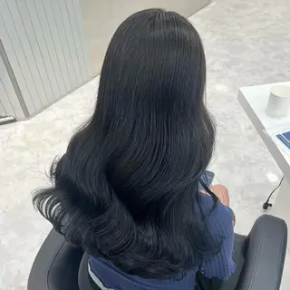 ロング カラー ブリーチなし Ⅰ 髪質改善カラーのヘアスタイル