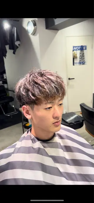 ミディアム カラー メンズ FUJIYAMA BARBER SHOP所属・朝陽 /メンズカット専門のヘアスタイル