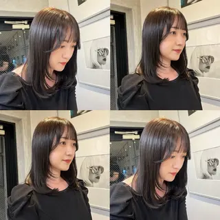 ミディアム カラー カジュアルを女っぽく 𝗮𝘆𝗮𝗰𝗼のヘアスタイル