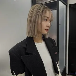 ミディアム Lond azur所属・🇰🇷韓国レイヤー 韓国風ボブのヘアスタイル
