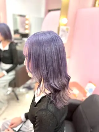 ミディアム カラー 甘ふわgirly🎀 ハイトーン🤍Ramのヘアスタイル