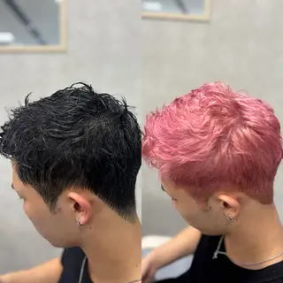 ショート カラー メンズ メンズ特化韓国風 パーマスタイル/りんのヘアスタイル