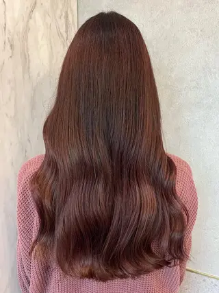 ロング Loom.by Sea【新宿】所属・暖色カラー/新宿/韓 国風レイヤー鮫島志穂のヘアスタイル