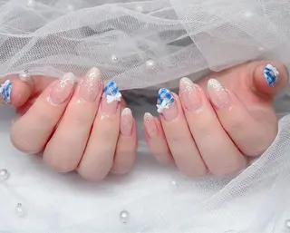 ネイル 🎀PG🩵 ネイルサロンのネイルデザイン