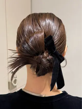 セミロング ヘアアレンジ カラー/ヘアセット Nanami💗のヘアスタイル