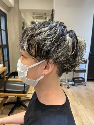 ショート カラー メンズ amie高崎所属・高崎メンズパーマ 髪質改善TAKEのヘアスタイル