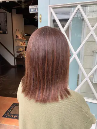 セミロング カラー 武本 勇樹のヘアスタイル